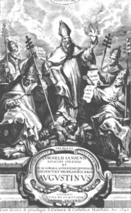 Strona tytułowa dzieła "Augustinus" Janseniusza