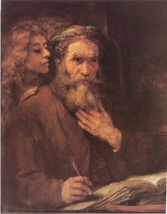 Rembrandt - Ewangelista Mateusz z Aniołem