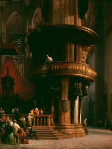 Luigi Bisi, "Kazanie w katedrze w Mediolanie"