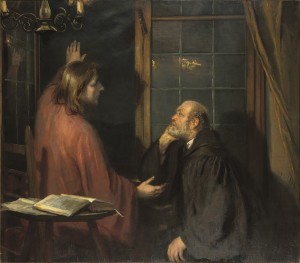 Fritz von Uhde - Chrystus i Nikodem