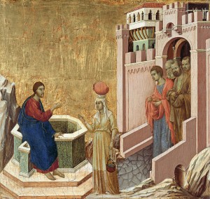 Duccio, "Jezus i Samarytanka"