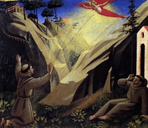 Fra Angelico, "Św. Franciszek otrzymujący stygmaty"