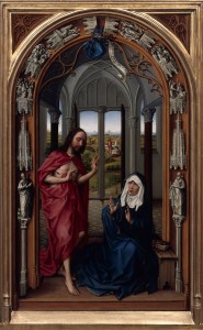Rogier van der Weyden, "Zmartwychwstały ukazujący się swej Matce"