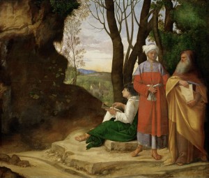 Giorgione, "Trzech filozofów"