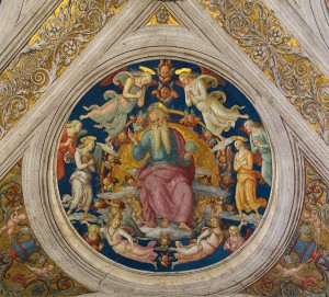 Pietro Perugino, "Bóg Ojciec w otoczeniu aniołów"
