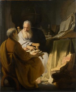 Rembrandt, "Dwaj dyskutujący mężczyźni"
