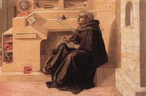 Filippo Lippi, "Wizja św. Augustyna" (detal)