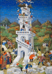 Mistrz Bedforda, "Budowa wieży Babel"