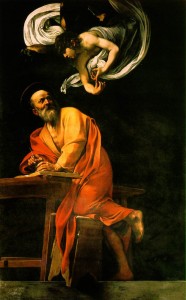 Caravaggio, "Św. Mateusz i anioł"